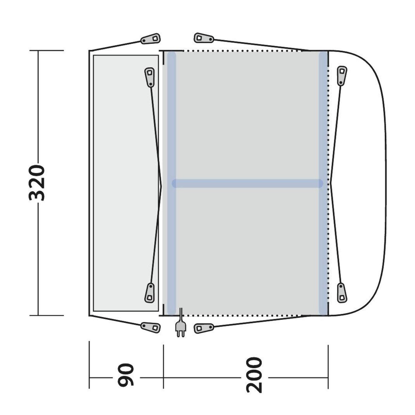 Outwell PARKVILLE 200SA - Busvorzelt