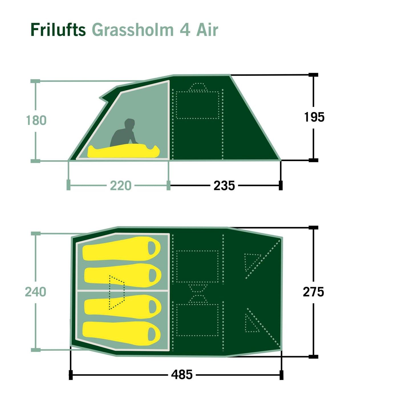 FRILUFTS GRASSHOLM 4 AIR - Familienzelt