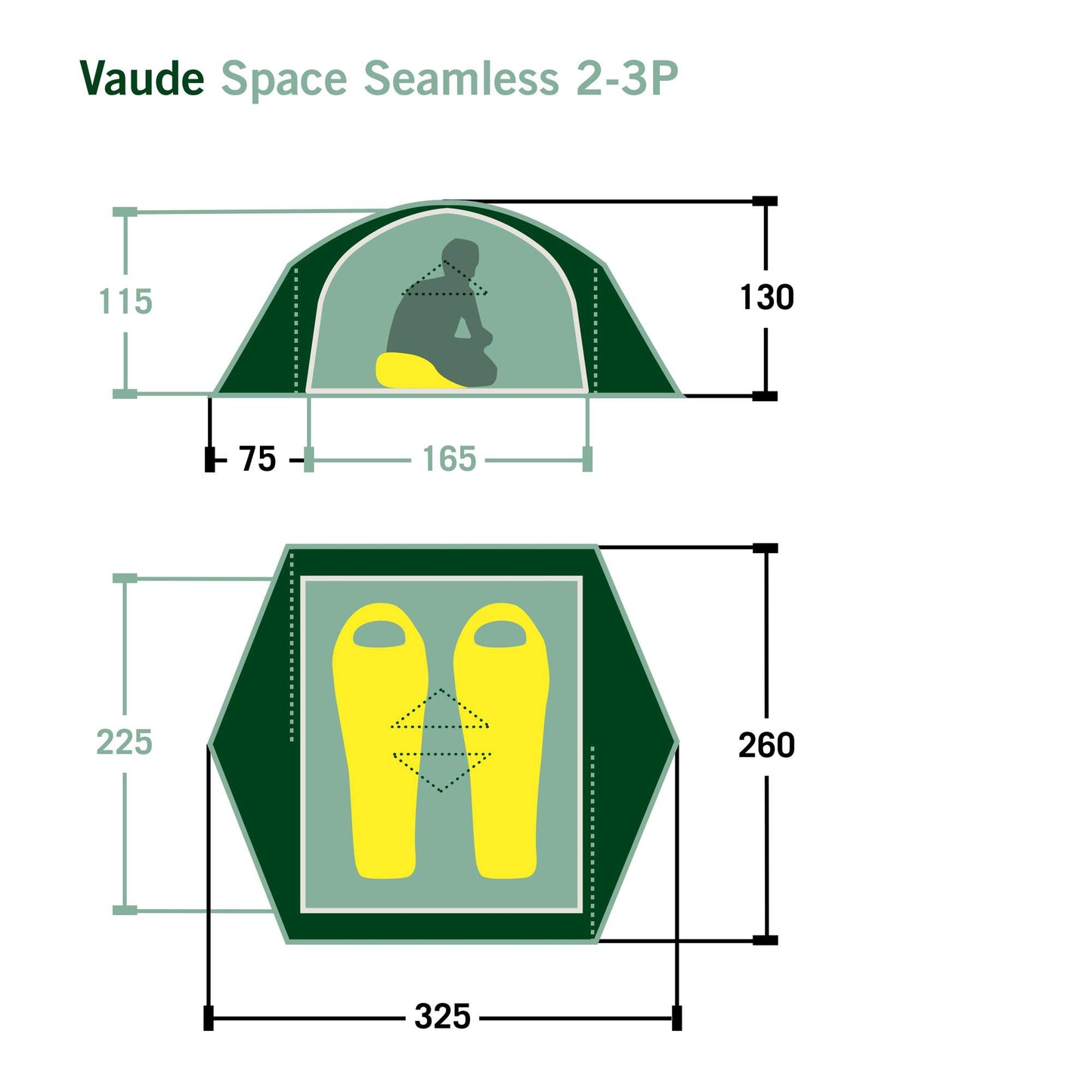 VAUDE SPACE SEAMLESS 2-3P - Kuppelzelt
