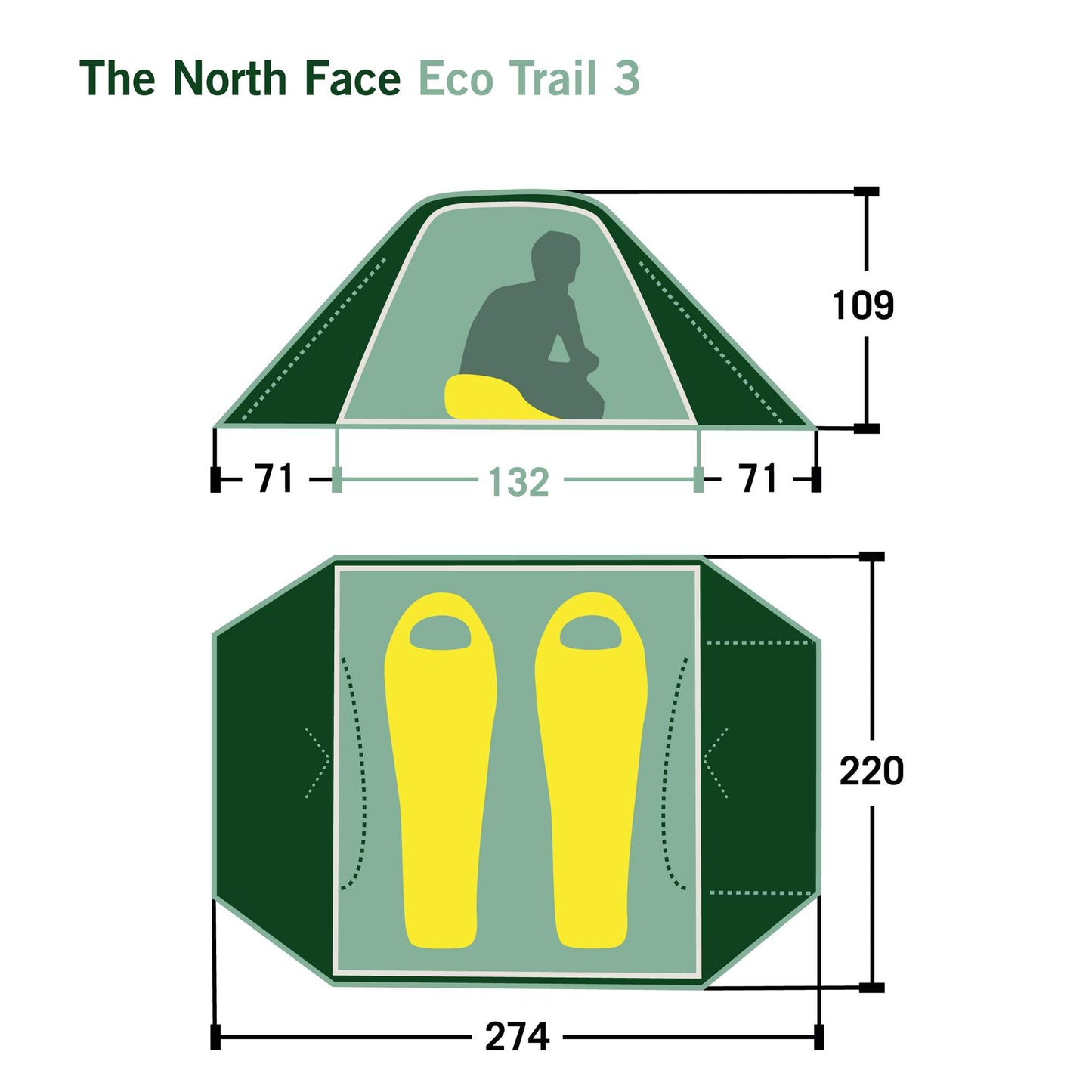 The North Face ECO TRAIL 3 - Kuppelzelt