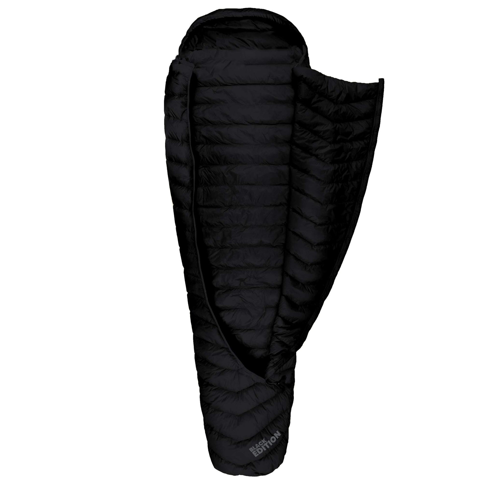 Grüezi Bag BIOPOD DOWNWOOL EXTREME LIGHT 185 BLACK EDITION - Sommerschlafsack