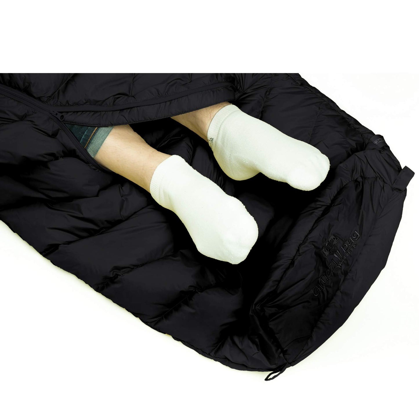 Grüezi Bag BIOPOD DOWNWOOL EXTREME LIGHT 185 BLACK EDITION - Sommerschlafsack
