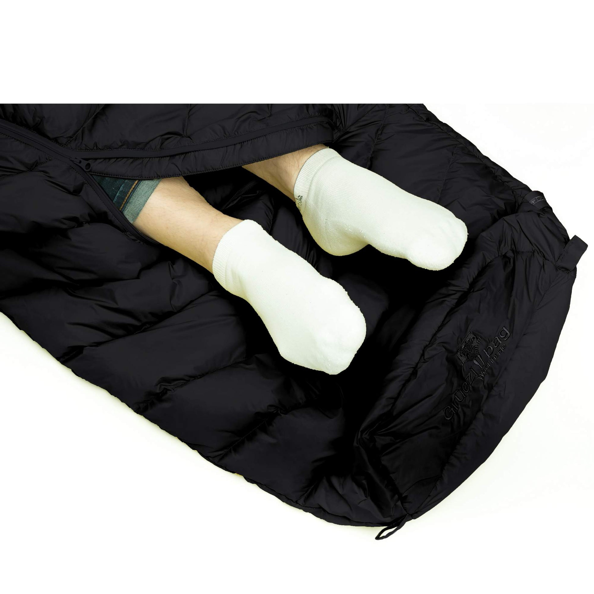 Grüezi Bag BIOPOD DOWNWOOL EXTREME LIGHT 185 BLACK EDITION - Sommerschlafsack